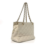 Caviar Quilted Petit Timeless Tote PTT Beige