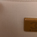 Shiny Aged Calfskin Quilted Nano Kelly Shopper White