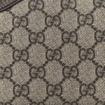 GG Supreme Monogram Textured Dollar Calfskin Web Small Ophidia GG Handbag Beige Ebony New Acero