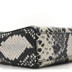 Calfskin Snakeskin Embossed Shutter Camera Crossbody Bag Black White