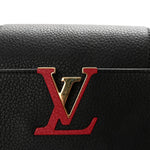 Taurillon Capucines MM Black Beige Red