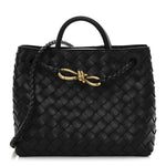 Nappa Intrecciato Small Andiamo Shoulder Bag Black