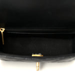 Lambskin Quilted Casino Chips Small Flap Black
