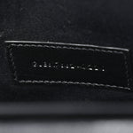Grain De Poudre Matelasse Chevron Monogram Envelope Clutch Black