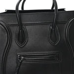 Grained Calfskin Medium Phantom Luggage Black