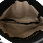 Pebbled Calfskin Small Alix Padlock Zip Hobo Bag Black