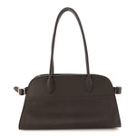 Grained Calfskin Margaux Shoulder 12 Deep Brown