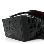 Calfskin Alligator Embossed Small Explorafunk Backpack Black