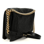 Braided Sheepskin Large Boy Reverso Flap Black