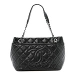 Caviar Quilted CC Timeless Soft Tote Black
