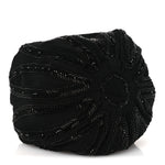 Chiffron Beaded Pochon Souple Bag Black
