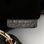 Metallic Grained Calfskin Cannage Medium Supple Lady Dior Steel