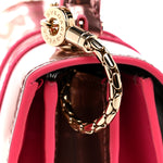 Metallic Calfskin Serpenti Forever Top Handle Pink