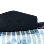 Hickory Stripes Denim Monogram Watercolor Outdoor Pouch Blue