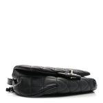 Calfskin Quilted CC Uniform Flap Belt Bag Black