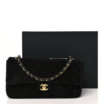 Suede Calfskin Small Souplissimo Maxi Flap Black
