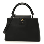 Taurillon Capucines PM Black Fuchsia