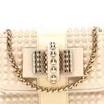 Calfskin Spikes Sweety Charity Shoulder Bag Beige