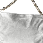 Metallic Goatskin Callie Mea Tassel Silver