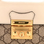 GG Supreme Monogram New Sakai Calfskin Mini Padlock Top Handle Shoulder Bag Beige Ebony Mystic White Sun Oil