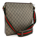 Soft GG Supreme Monogram Courrier Web Medium Flat Messenger Bag Beige New Acero Multicolor