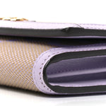 Monogram Jumbo GG Textured Dollar Calfskin Ophidia Continental Wallet On Chain Beige Lapis