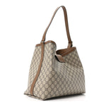 GG Icon Monogram Padlock Shoulder Bag Beige Dark Brown