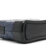 Aged Calfskin Quilted Small Gabrielle Hobo Navy Black