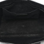 Calfskin Crocodile Embossed Small Monogram Cabas Black