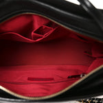 Aged Calfskin Quilted Medium Gabrielle Hobo Black