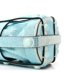 Calfskin Crystal Small Cage Bag Blue