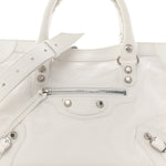 Agneau Arena Silver Hardware Small Le City Optic White