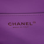 Caviar Quilted CC North South Filigree Vanity Case Purple