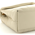 Calfskin Y Quilted Monogram Small Loulou Chain Satchel Blanc Vintage