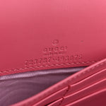 Calfskin GG Matelasse Chain Wallet Rhodamine Pink