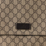 GG Plus Monogram Messenger Diaper Bag Dark Brown