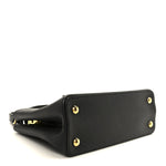 Taurillon Capucines PM Black Fuchsia