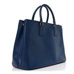 Saffiano Lux Large Galleria Double Zip Tote Bluette