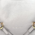 Tumbled Calfskin Mini Voyou Boyfriend Party Bag Light Grey