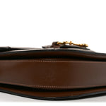 GG Supreme Monogram Horsebit 1955 Shoulder Bag Beige Brown Sugar