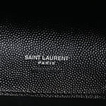 Grain De Poudre Matelasse Chevron Monogram Envelope Clutch Black