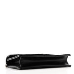 Grain De Poudre Matelasse Chevron Monogram Envelope Chain Wallet Black