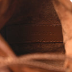 Raffia Cassandre Mini Pochon Crossbody Bag Brick Natural