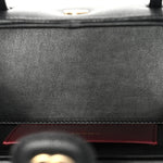 Shiny Caviar Preppy Coco Long Vanity With Strap Black
