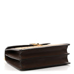 Monogram Jumbo GG Textured Dollar Calfskin Web Small Ophidia Padlock Top Handle Bag Camel Ebony New Acero