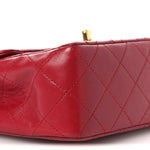 Lambskin Quilted Mini Square Flap Red