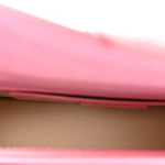 Calfskin Crocodile Embossed Le Bambino Long Pink