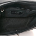 Calfskin Stitched Small Ring My Bag Flap Crossbody Bag Black