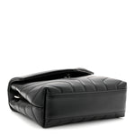 Calfskin Y Quilted Monogram Toy Loulou Crossbody Bag Black
