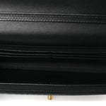 Pearly Caviar Quilted Fit For You Wallet On Chain WOC Black